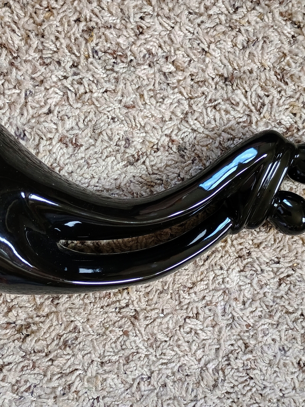 Sleek Black Abstract Sculpture Parent-child Art Original Packaging Excellent